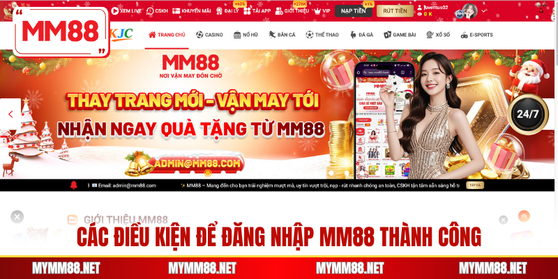 Các điều kiện để đăng nhập MM88 thành công