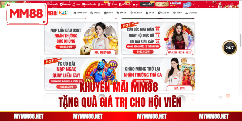 Khuyến Mãi MM88 - Tặng Quà Giá Trị Cho Hội Viên