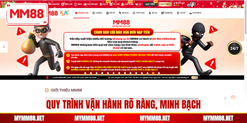 Quy trình vận hành rõ ràng, minh bạch