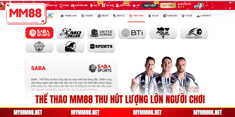 Thể thao MM88 thu hút lượng lớn người chơi